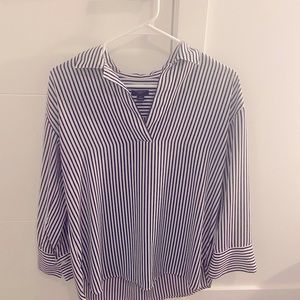 Vertical pinstriped top